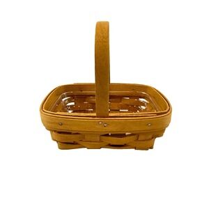 1999 Longaberger Parsley Book Basket w/Protector 6"L x 4.5"W x 2.5"H